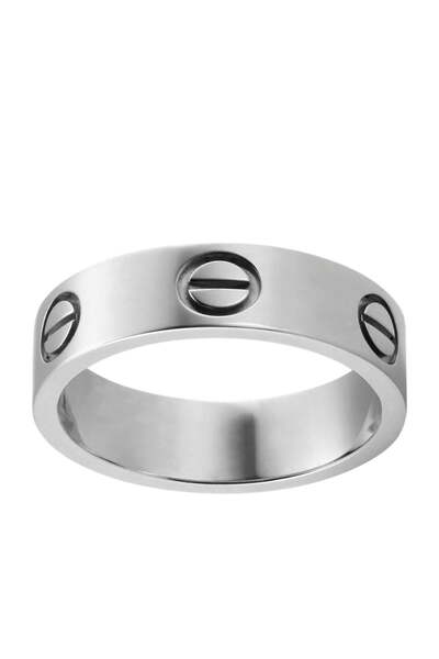 OGHAMAY Kartier Plain Ring Silver Color Size 20