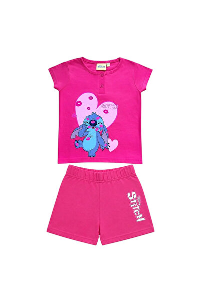 Stitch Παιδικές πυτζάμες, κοντομάνικες, 100% βαμβάκι, ροζ, ήρωας, Στιτς, Ντίσνεϊ