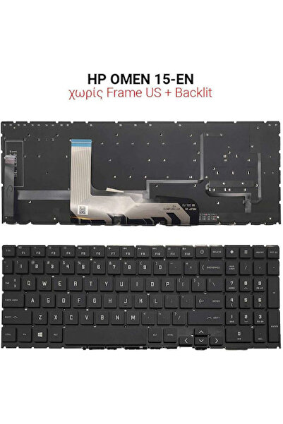HP Πληκτρολόγιο φορητού υπολογιστή για OMEN 15-EN χωρίς πλαίσιο και αγγλική (...