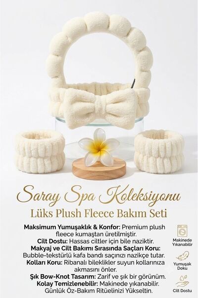 Bandana Premium Towel Fabric Spa 4-Piece Face Washing and Skin Care Makeup Set