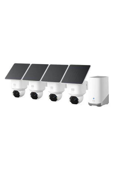 eufy Securitate SoloCam E42 Kit solar cu 4 camere 4K cu funcție Pan & Tilt și...