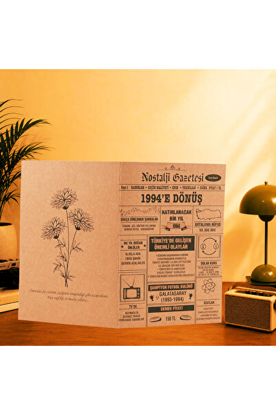 1994 Kraft Kutlama Kartı - Doğum Günü Kartı - Yıl Dönümü Kartı - Nostalji Gazetesi