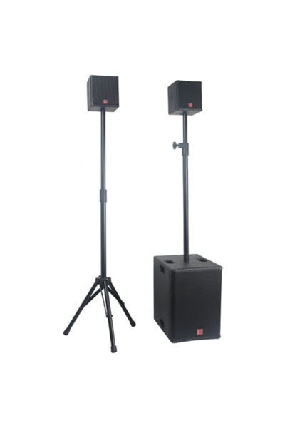 BST Sistem audio activ 2.1 cu subwoofer de 10 inch, 2 difuzoare satelit de 4 ...