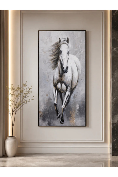 Mily Luxury wall painting of an authentic Arabian horse with prominent details