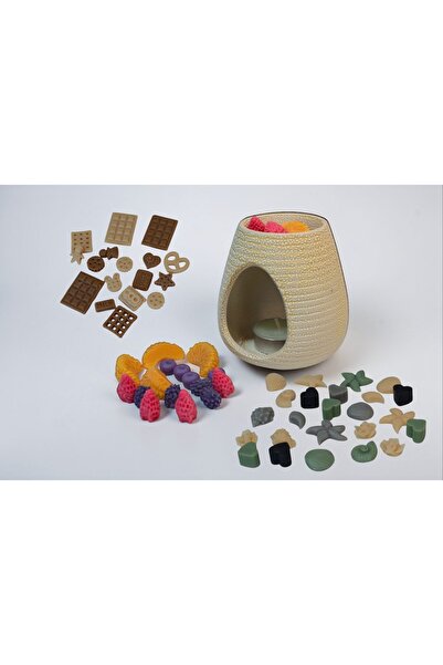 Handmade Kit de început pentru ceară parfumată pentru casă, 4 x 50g ceară par...
