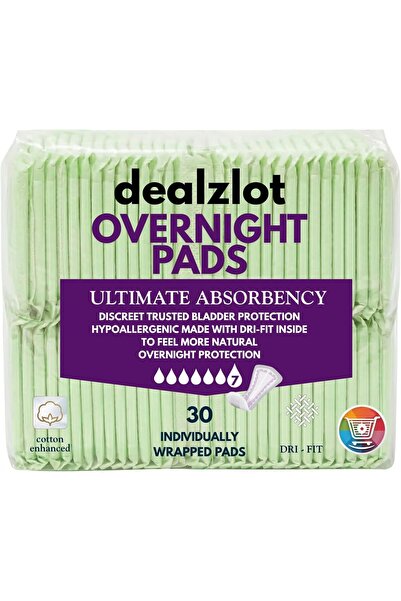 Dealzlot Overnight Bladder Control Pads for Women, Ultimate Absorbency Overni...