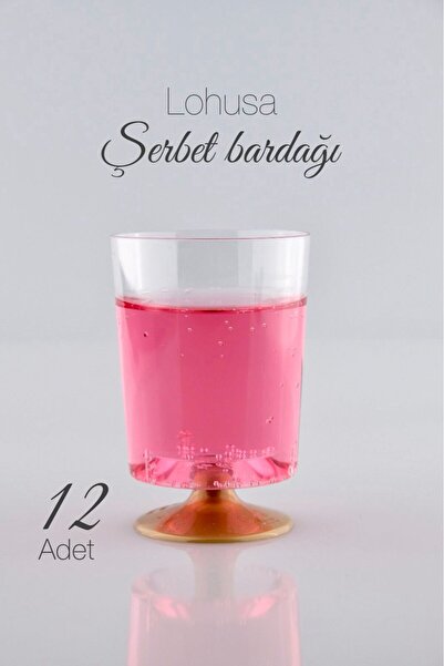 Ezupack 12'Lİ 170 ML Altın Ayaklı Lohusa Zemzem Şerbet İkram Bardağı Kahve Ya...