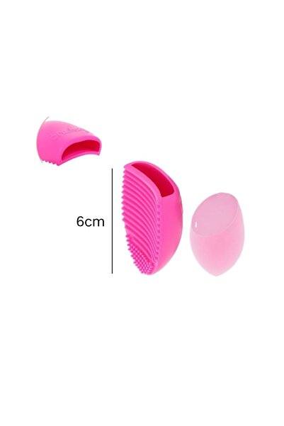 idei Set Accesorii Machiaj: Burete Blender Formă Picătură + Curățător Perii S...