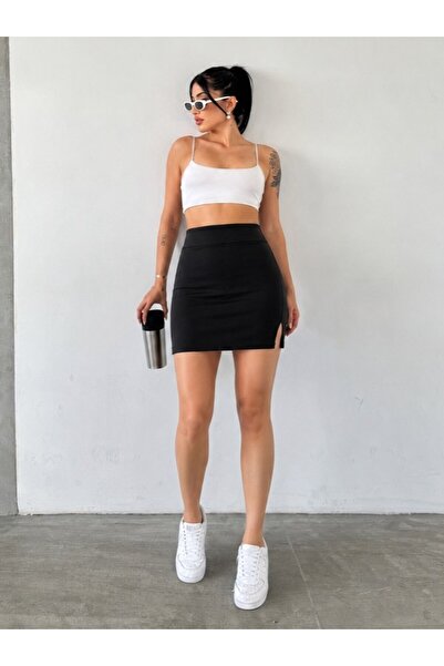 QYA Clothing ÇELİK MİNİ ETEK