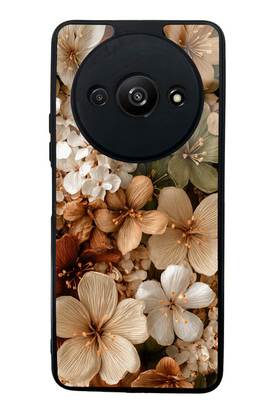 Spoyi Xiaomi Redmi A3 Güz Buketi Tasarımlı Glossy Telefon Kılıfı