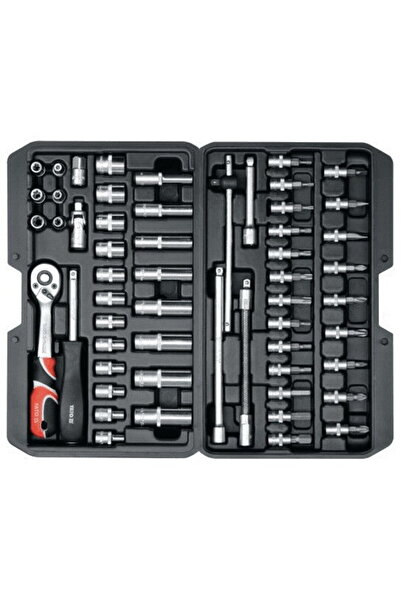 yato Trusă chei tubulare și biți 1/4" 56 piese, YT-14501