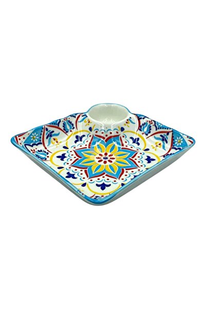 Ceramica Martinescu Platou din ceramica, albastru deschis , pentru servire, s...