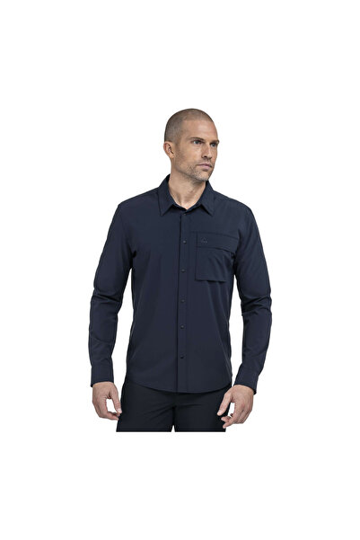 SCHOFFEL Морскосиня мъжка риза Дунаеч