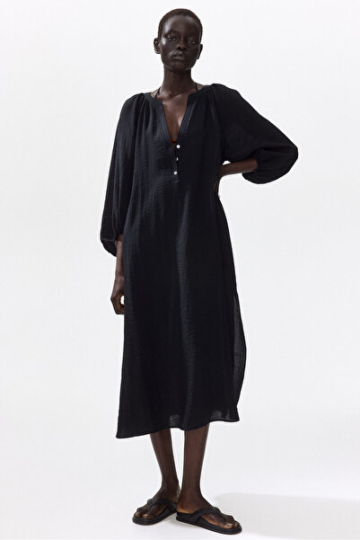 H&M Kuşaklı Oversize Elbise