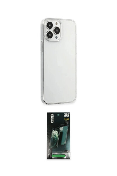 NVDN- İeg™ İphone 15 Pro Max Kılıf Kutup Doku Koleksiyonu - Siyah 360 Mat Full Body Arka Koruyucu IE
