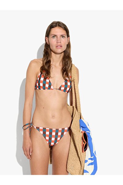 PARFOIS Kadın Kare Desenli Bikini Altı