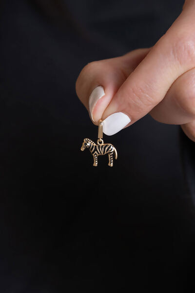 Bayar Gold 14 Ayar Altın Zebra Kolye Ucu