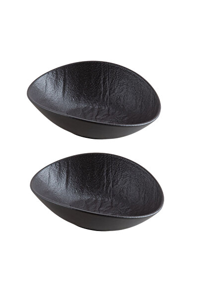 WILMAX ENGLAND Set 2 sosiere WILMAX Slatestone, imitație piatră, negre, 13x10 cm