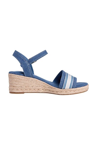 Tommy Hilfiger Kadın Mid Wedge Espadrille Webbing Sandalet FW0FW092301CD