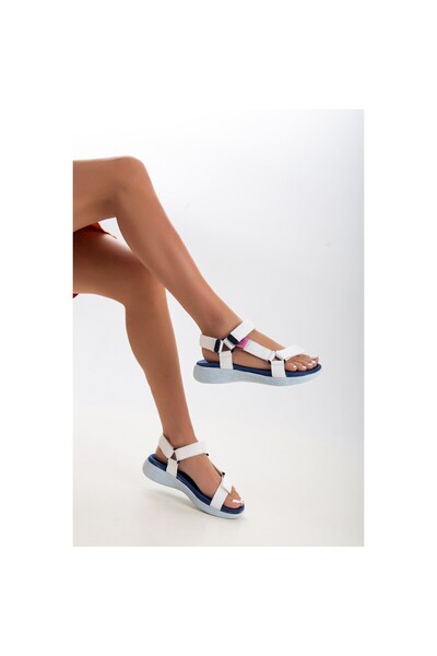 sandal spor Women's Short Heel Comfortable Sole Velcro Daily Sports Sandals S...