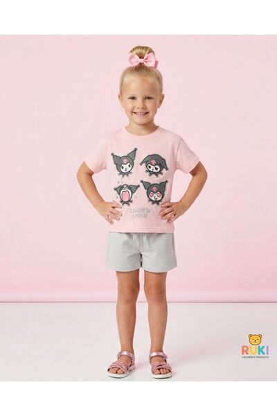 Ruki Çocuk Kız Çocuk Kuromili T-Shirt Şort Takım