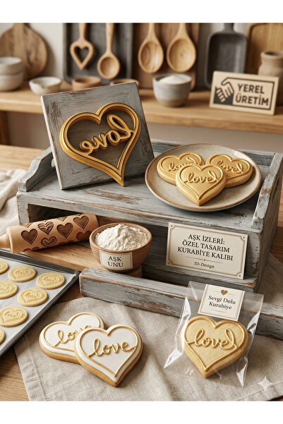 Onflow "Love" Written Cookie Mold Dough Shaper
