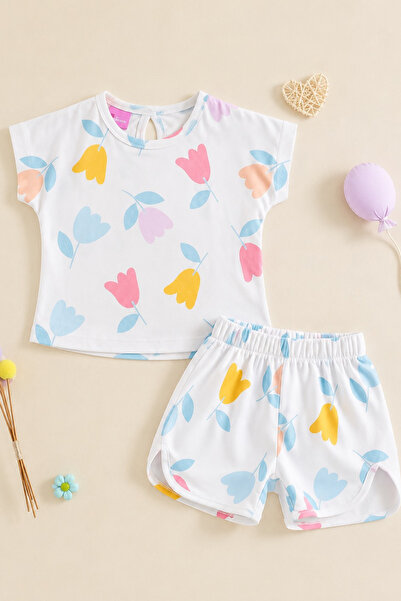 BABY SPORT Baby Summer Outfit Short Sleeve Printed T-Shirt and Shorts