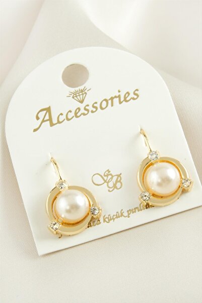 ZERO LAND Svl-Shop Pearl and Stone (00407) Clip Earrings-Yellow