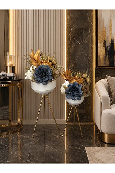 çiçekdekorcum 2 Li ayaklı Versace model arajman