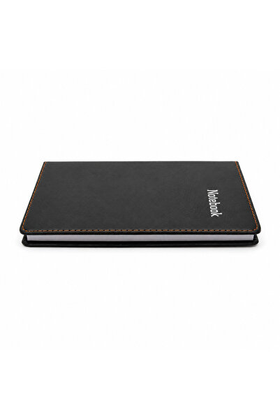 BRANDLESS Agendă notebook 32K, copertă neagră tip piele, pentru birou și școală