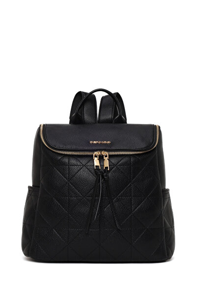 Derimod Women's Black Patterned Backpack 26Pbd2860Ft