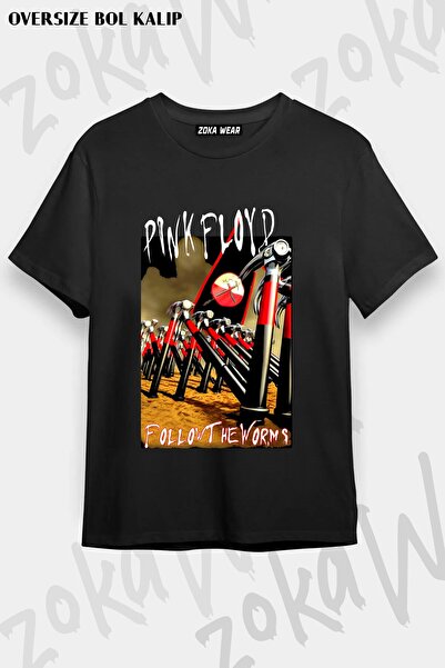 ZOKAWEAR Μπλουζάκι Unisex Loose Fit με στάμπα Pink Floyd v4