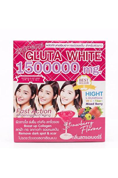 GLUTA WHITE مشروب جلوتا وايت لتبييض البشره بتركيز1500000ملغ