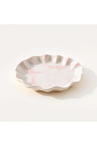 MIEREA DACIEI Tăviță Scoică Ceramică — Roz Marmorat