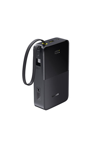 Baseus EnerFill Bipow2 Pro 20000mAh 22.5W Power Bank cu cablu USB-C, Negru