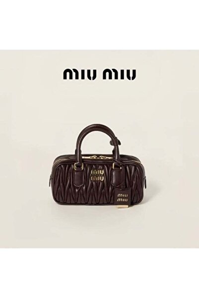 MiMi Women's Arcadie Small Leather Top Handle Crossbody Bag Coffee