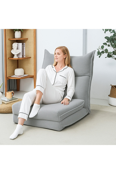 HI-FINE Multi Function Fold Out Floor Sofa Bed, 5 Position Adjustable Backres...