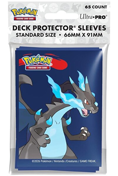 Ultra Pro Pokemon Mega Charizard X Temalı 65 Adet Deck Protector Sleeve Kart ...