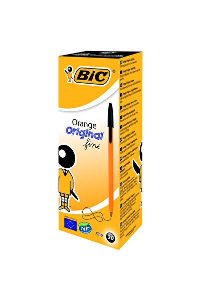 Bic Pix negru de unică folosință, 20/cutie, Portocaliu