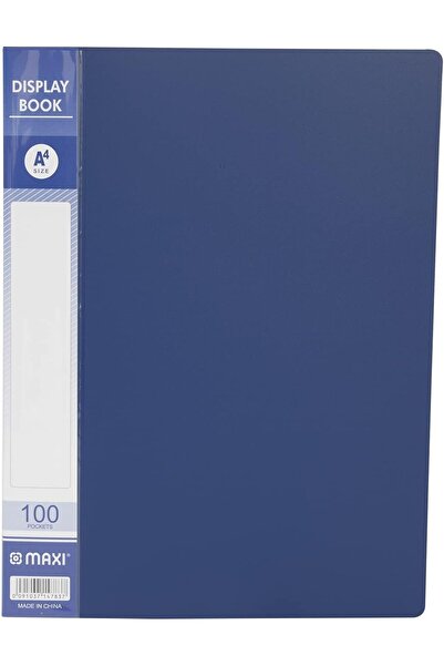 MAXİ كتاب عرض MX-DB100B بـ 100 جيب، أزرق اللون