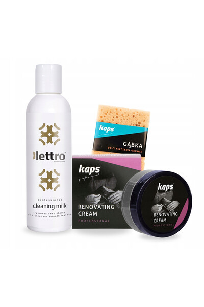 kaps Kit de renovare a pielii, Kaps, Crema de renovare neagra 25 ml, Lapte de...