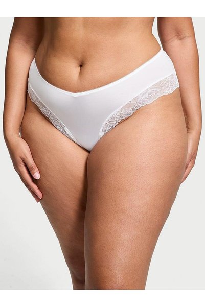 Victoria's Secret Gül Dantelli Derin Bacak Kesim Cheeky Külot