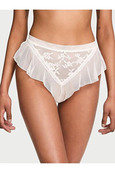 Victoria's Secret Dantelli File Detaylı Fırfırlı Brazilian Külotu