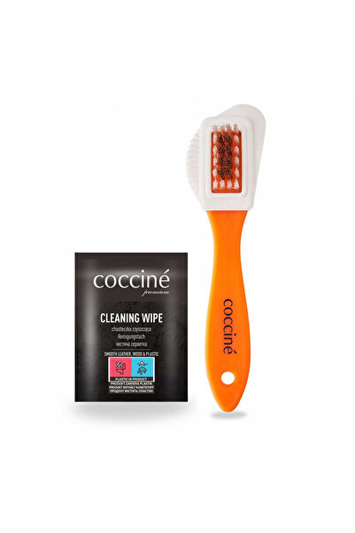 Coccine Set de curatare, Coccine, Perie si servetel umed, 2 in 1, pentru piel...