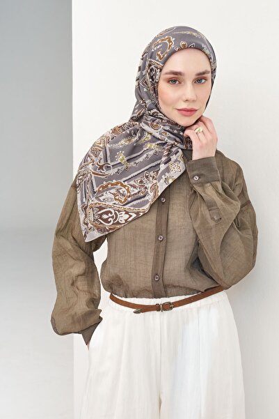 Silk Home Velora Scarf Shawl Pattern Dark Gray 90X90