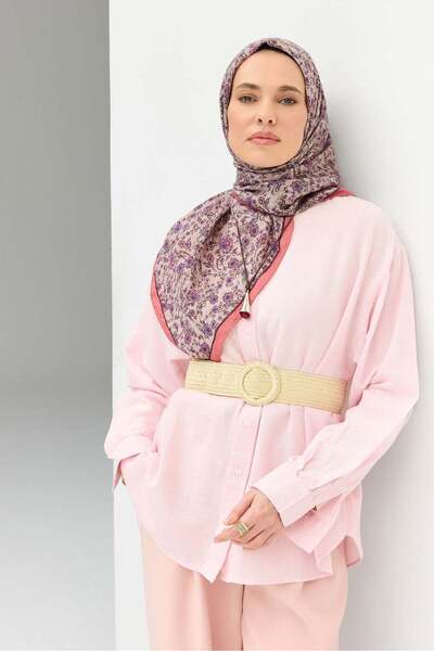 Silk Home Velora Scarf Modern Flora Pink 90X90