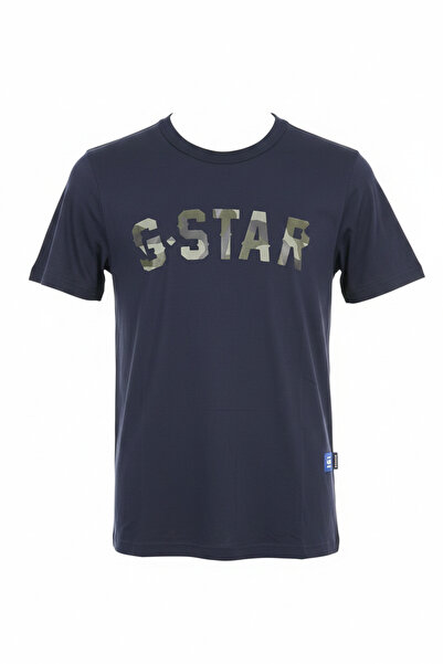 G-STAR RAW تيشيرت رجالي برسومات جرافيك 10 R T sartho باللون الأزرق