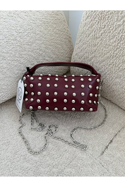 STİL SİDELYA Staple Detail Small Size Hand and Shoulder Women's Bag