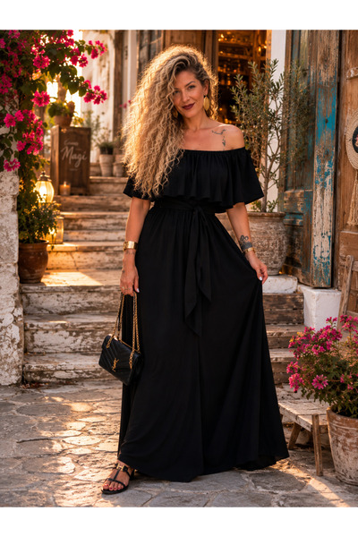 NA ADDESIGN Serena Casual Madonna Collar Dress, Plus Size Dress (150cm Bust, ...
