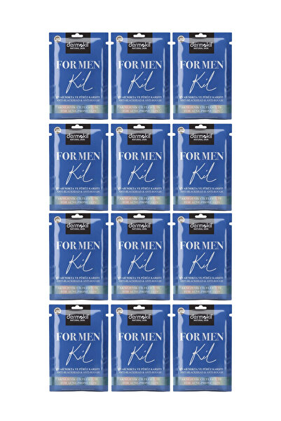 Dermokil For Men Mask for Teenagers Against Blackheads and Acne 15 ml 12 Pieces